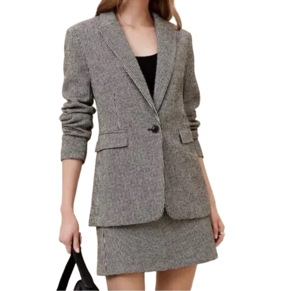 Banana Republic Wool Blend Houndstooth Blazer NWT